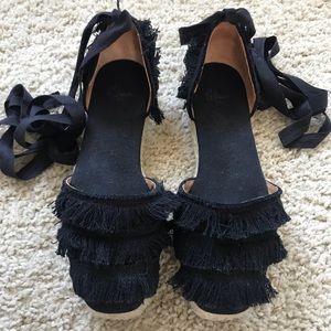 Soludos Fringe Lace-Up Espadrilles